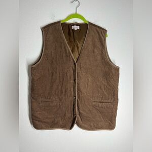 Vintage City Life Women’s Brown Velvet Vest Size 46 EU/ XL US Lined